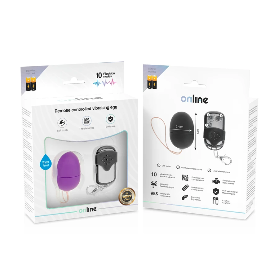 ONLINE - REMOTE CONTROL VIBRATING EGG S PURPLE